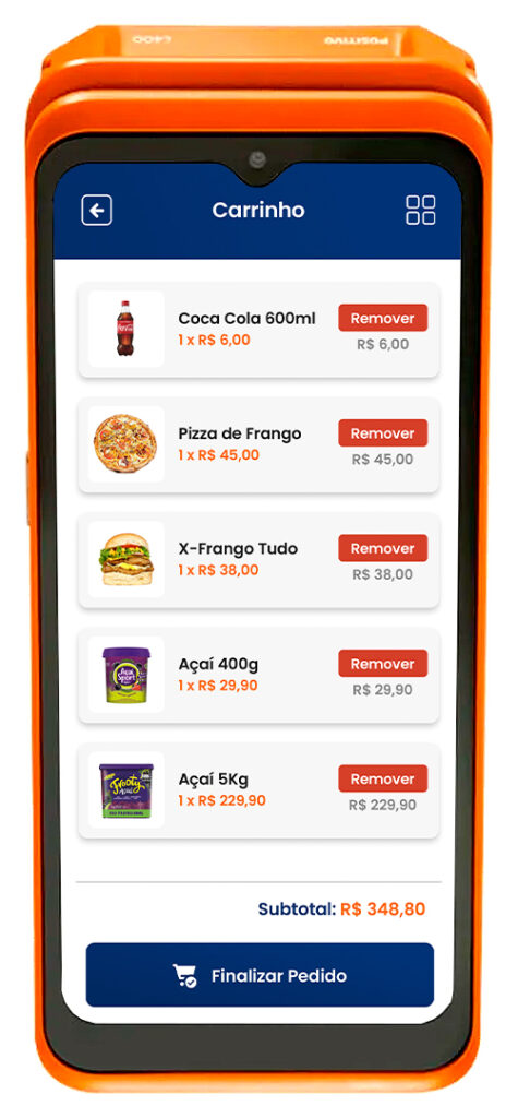 Tela do aplicativo POS